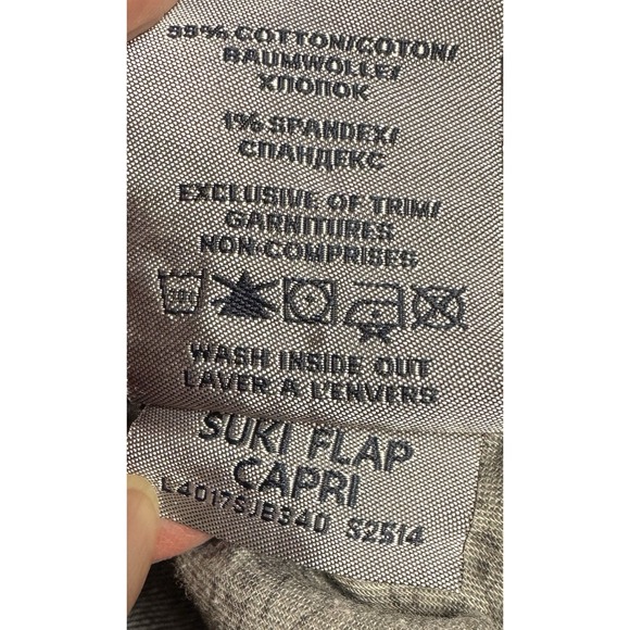 Women's Sz 28 Silver Suki Flap Capri Low Rise Distressed - Picture 5 of 5